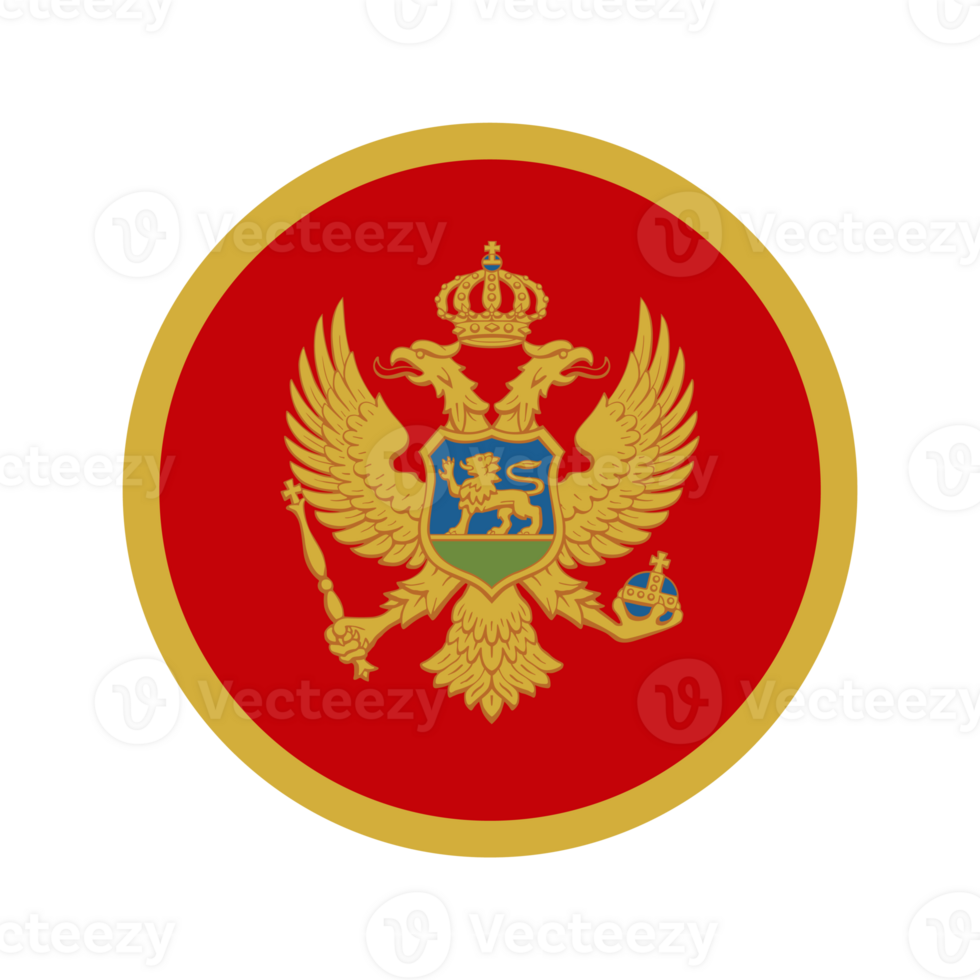 Montenegro flag simple illustration for independence day or election png