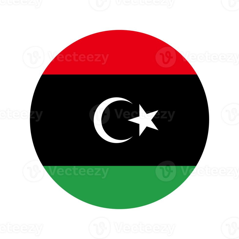 Libya flag simple illustration for independence day or election png