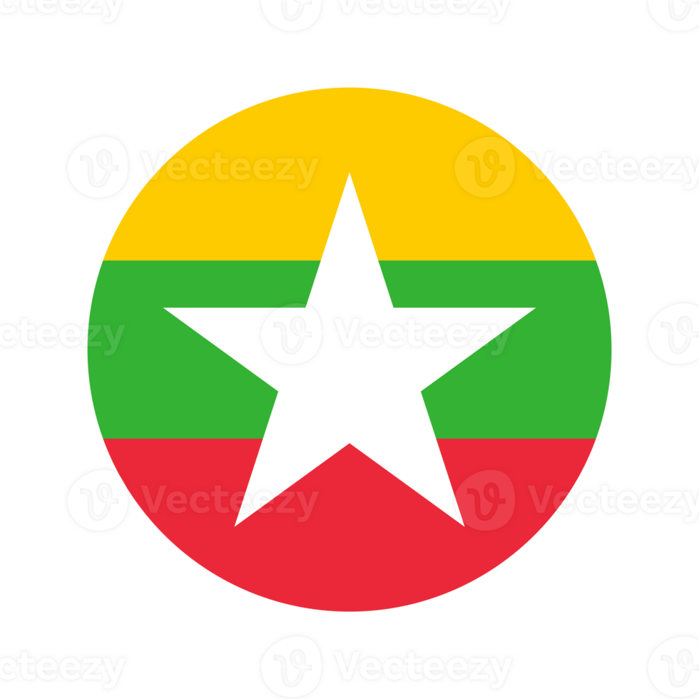 Myanmar flag simple illustration for independence day or election png