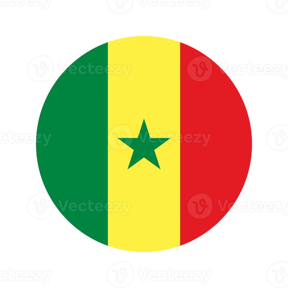 Senegal flag simple illustration for independence day or election png