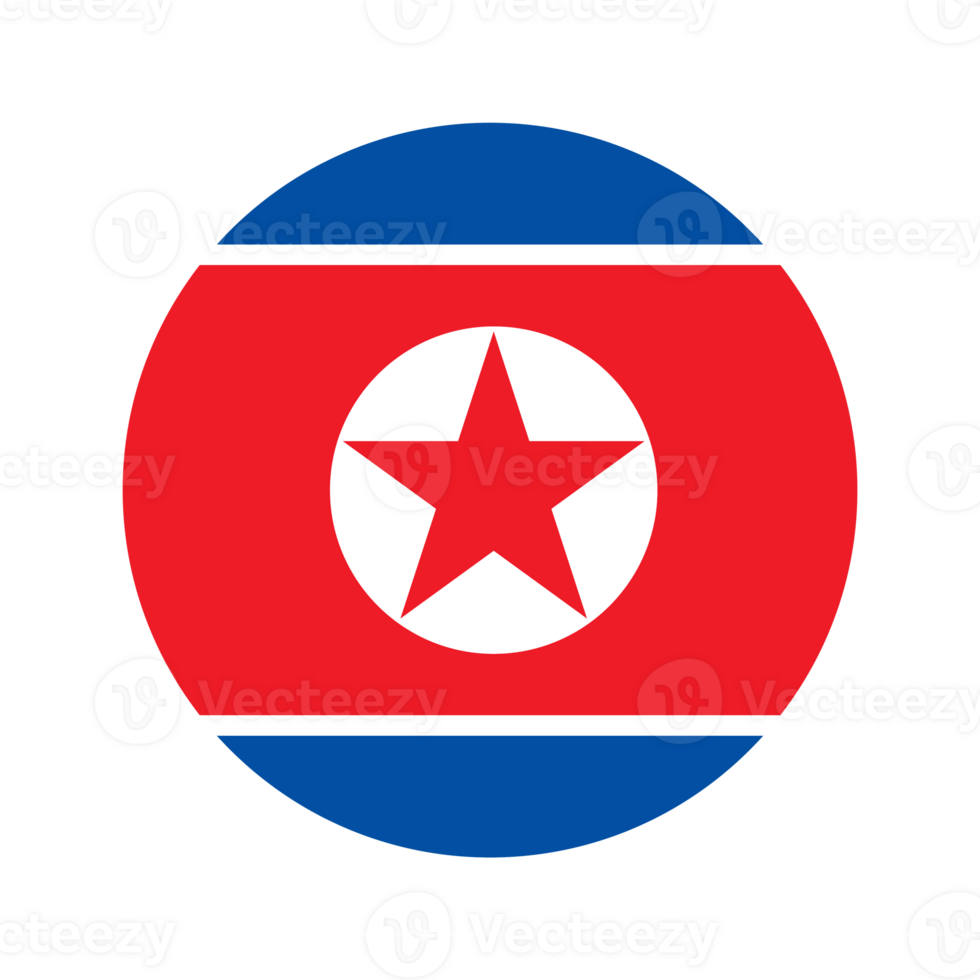 North Korea flag simple illustration for independence day or election png