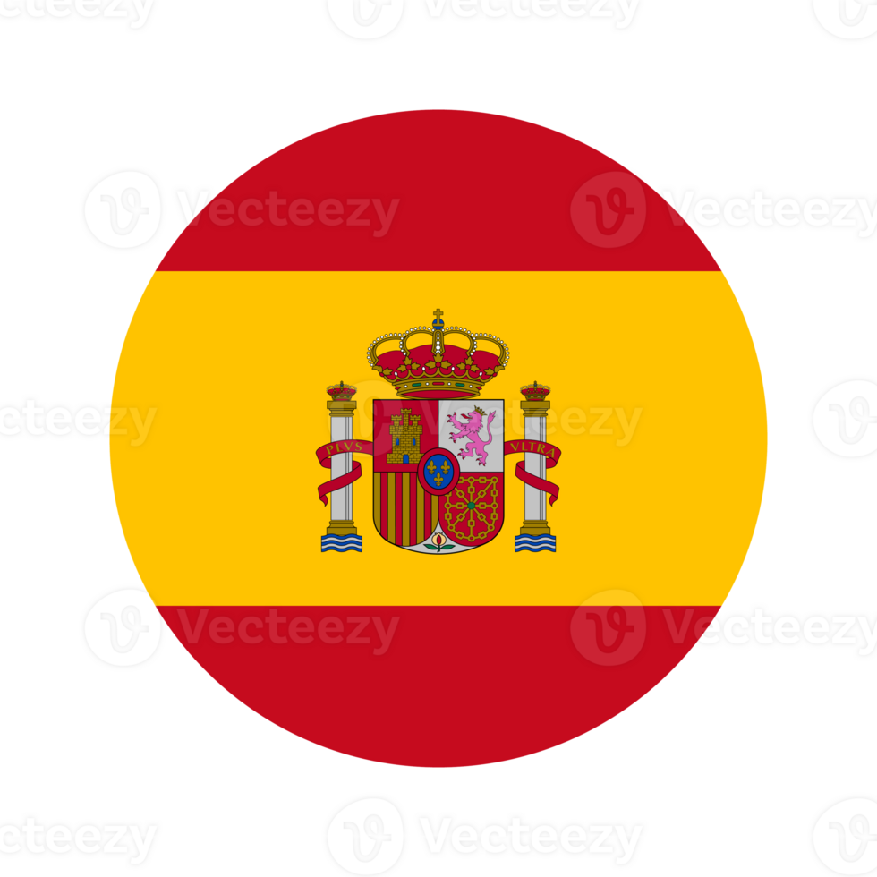 Spain flag simple illustration for independence day or election png