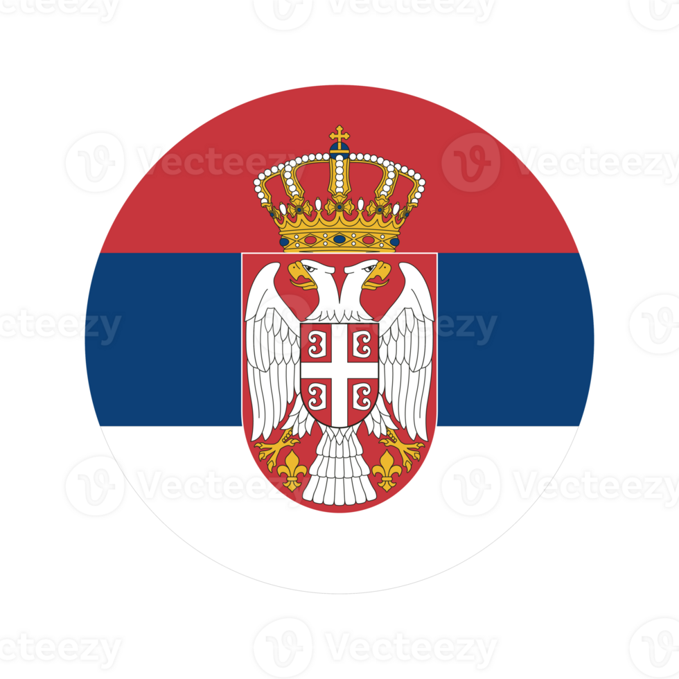 Serbia flag simple illustration for independence day or election png