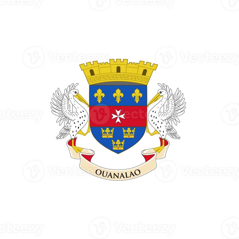 Saint Barthelemy flag simple illustration for independence day or election png