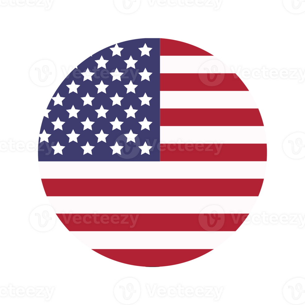 USA flag simple illustration for independence day or election png