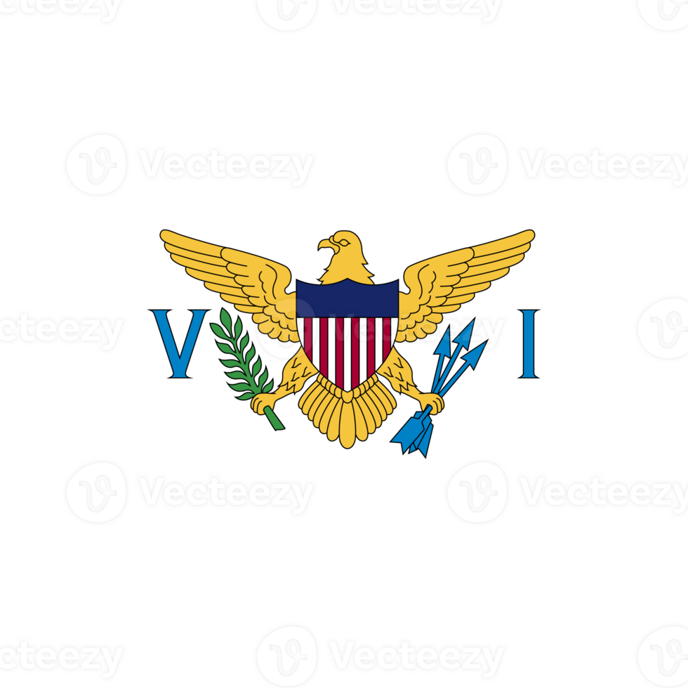 United States Virgin Islands flag simple illustration for independence day or election png