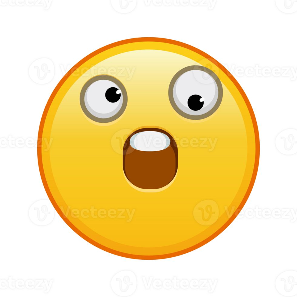 A grinning face with one large and one small eye Large size of yellow emoji smile png