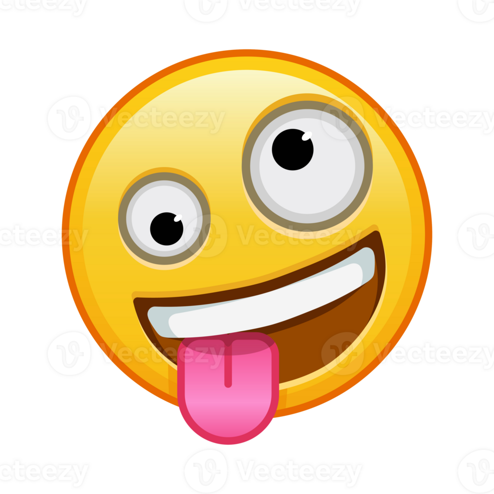 A grinning face with one large and one small eye Large size of yellow emoji smile png
