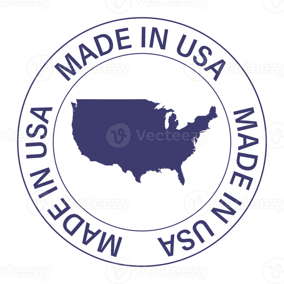 American flag and Made in the USA label, product emblem, logo design png