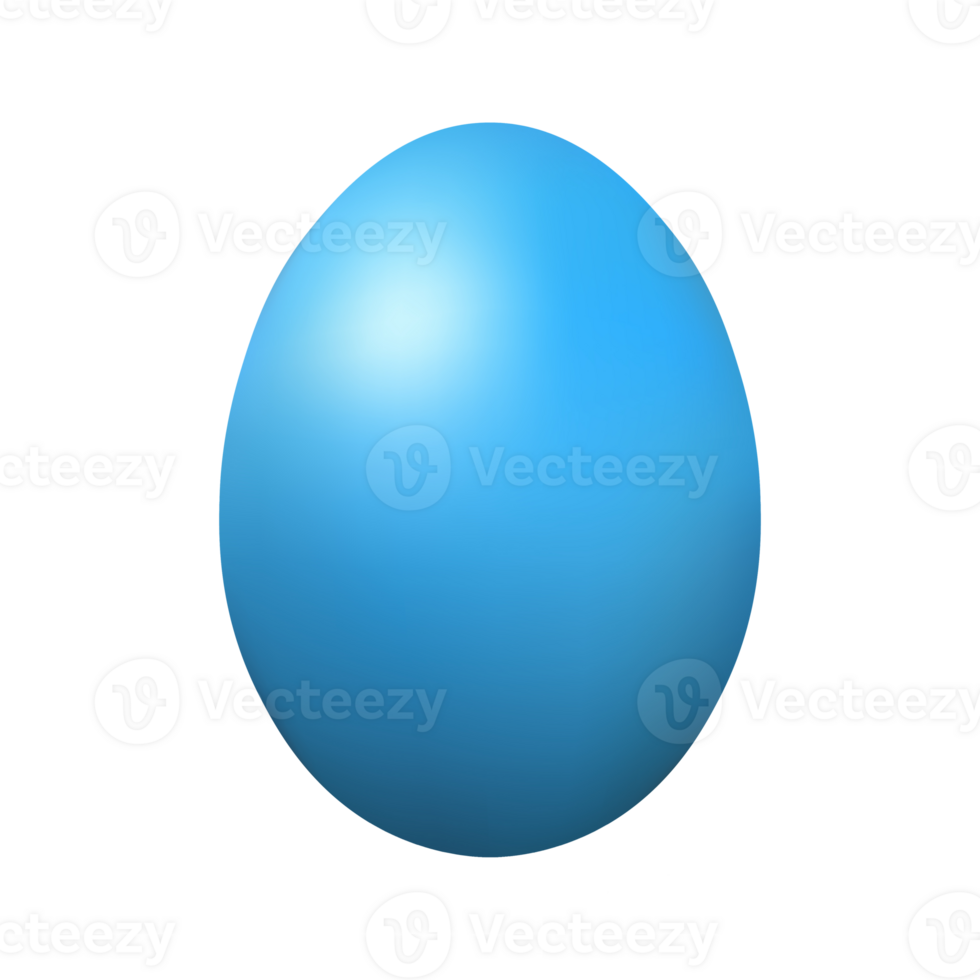 Blue chicken egg for easter Realistic and volumetric egg png