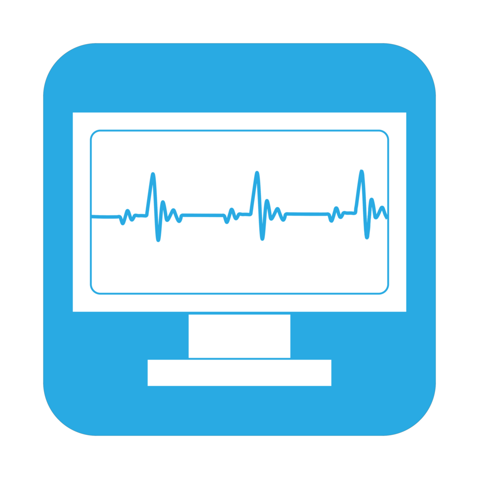 Cardiogram. Heart beat icon. Heartbeat line. Electrocardiogram on monitor png