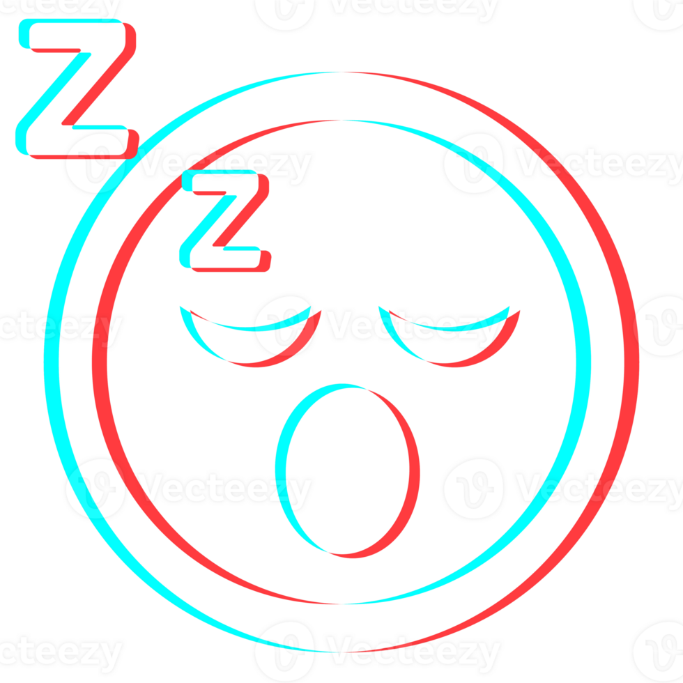 Cartoon smile emoticon symbol, icon in 3d effect with blue and red color png