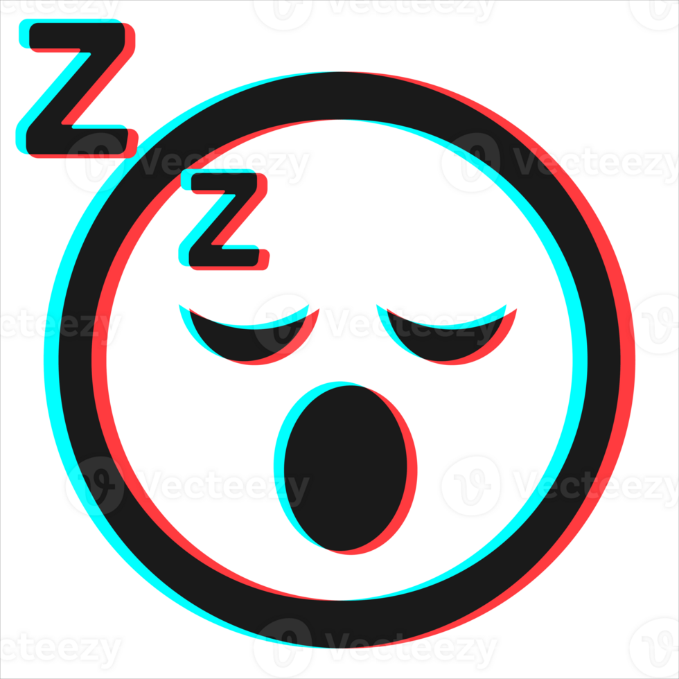 Cartoon smile emoticon symbol, icon in 3d effect with blue and red color png