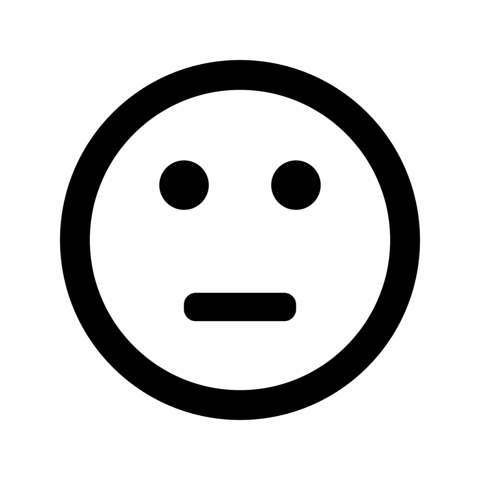 Cartoon smile face emoticon icon in flat style png