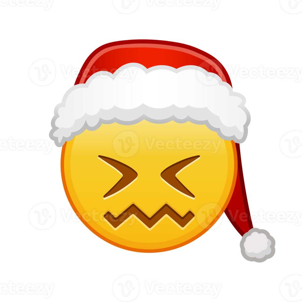 Christmas expression of shame face Large size of yellow emoji smile png