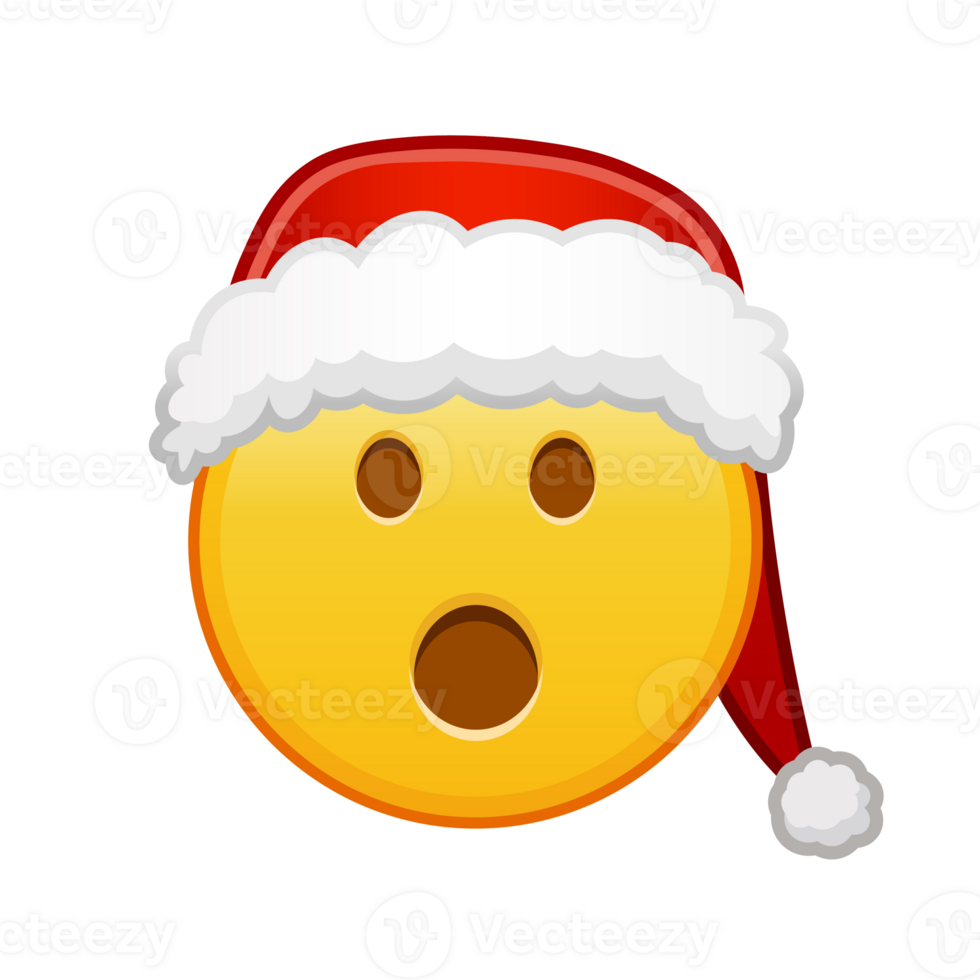 Christmas Face with open mouth Large size of yellow emoji smile png