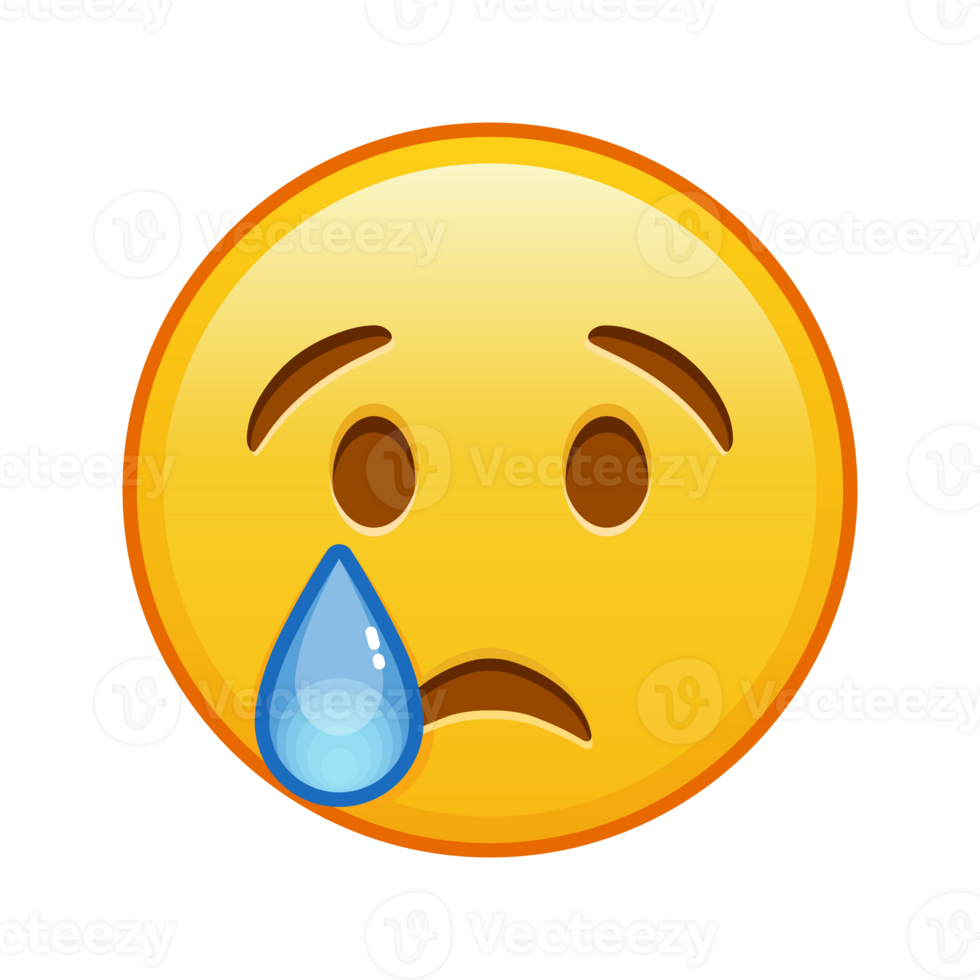Crying face Large size of yellow emoji smile png