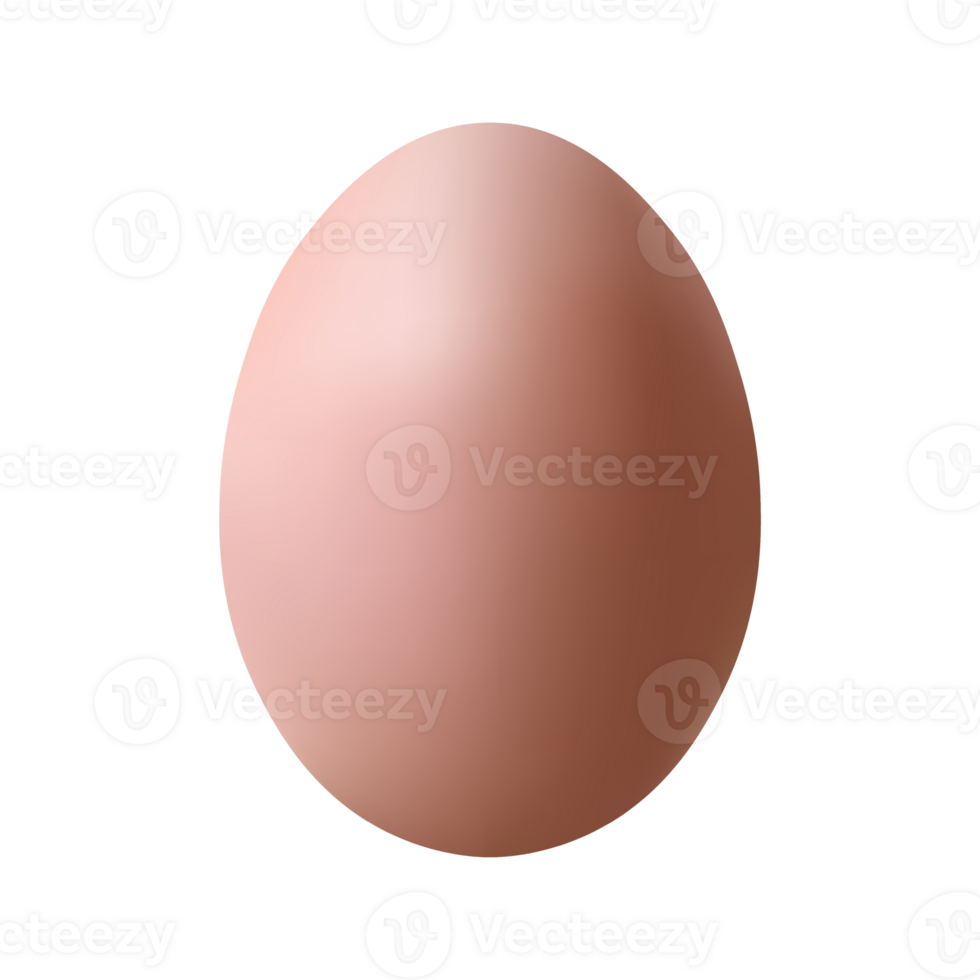 Dark beige chicken egg Realistic and volumetric egg for easter isolated on white background png
