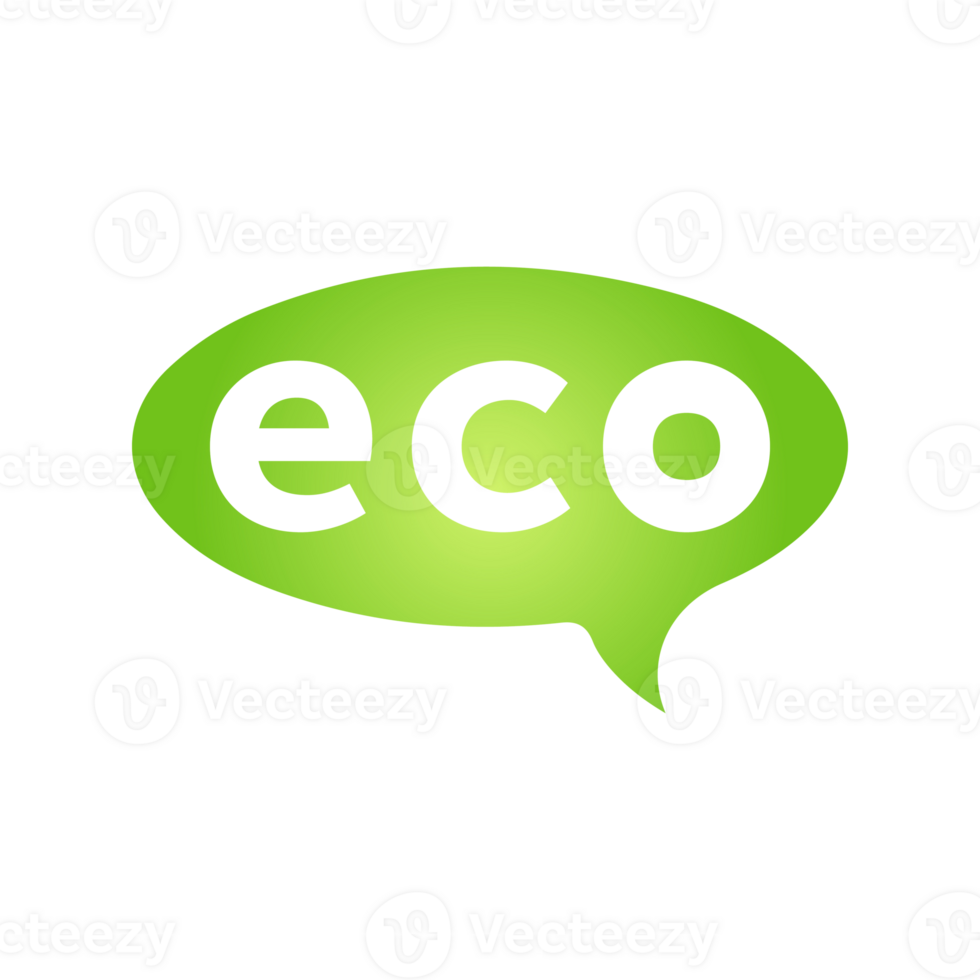 Eco green cloud speech bubble icon Bio nature green eco symbol for web and business png