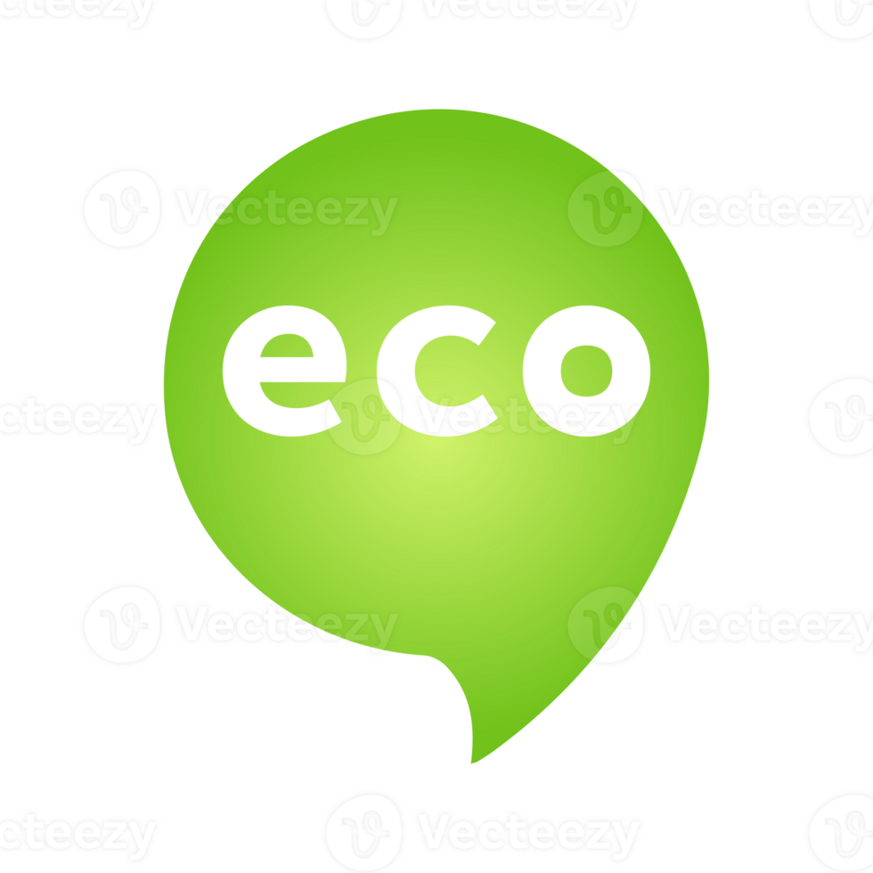 Eco green cloud speech bubble icon Bio nature green eco symbol for web and business png