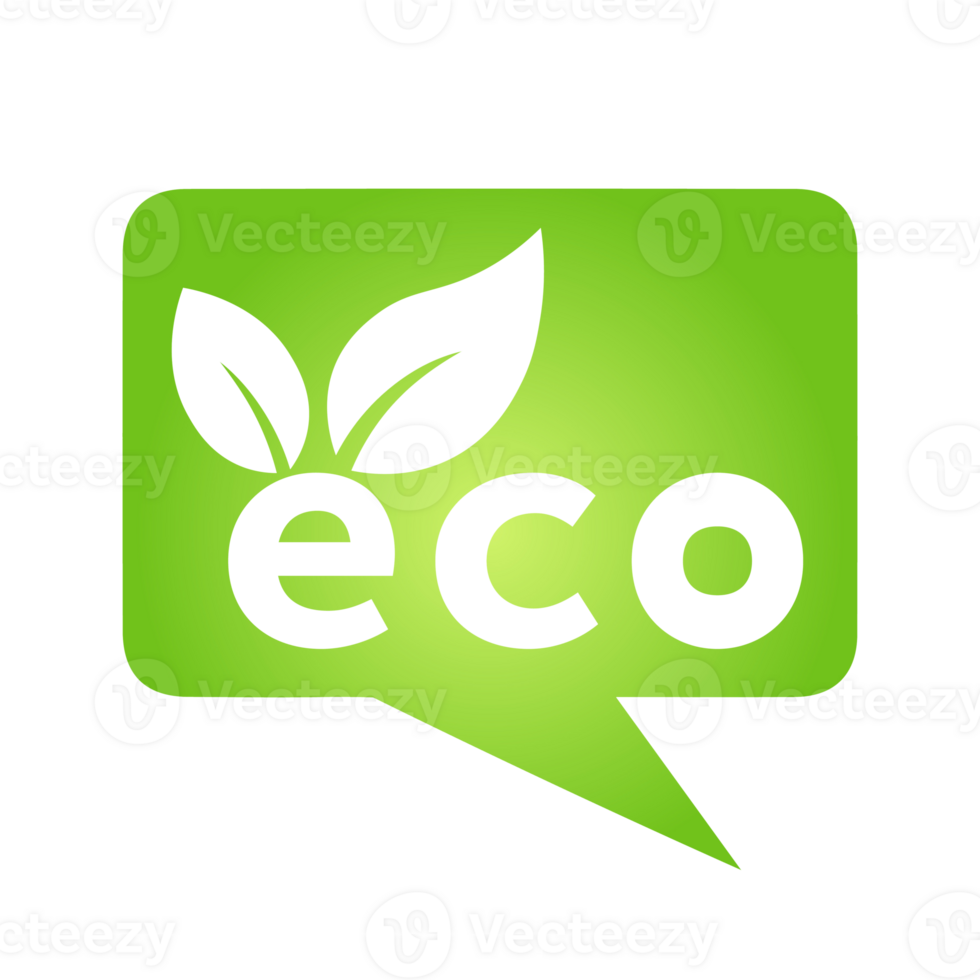 Eco green cloud speech bubble icon Bio nature green eco symbol for web and business png