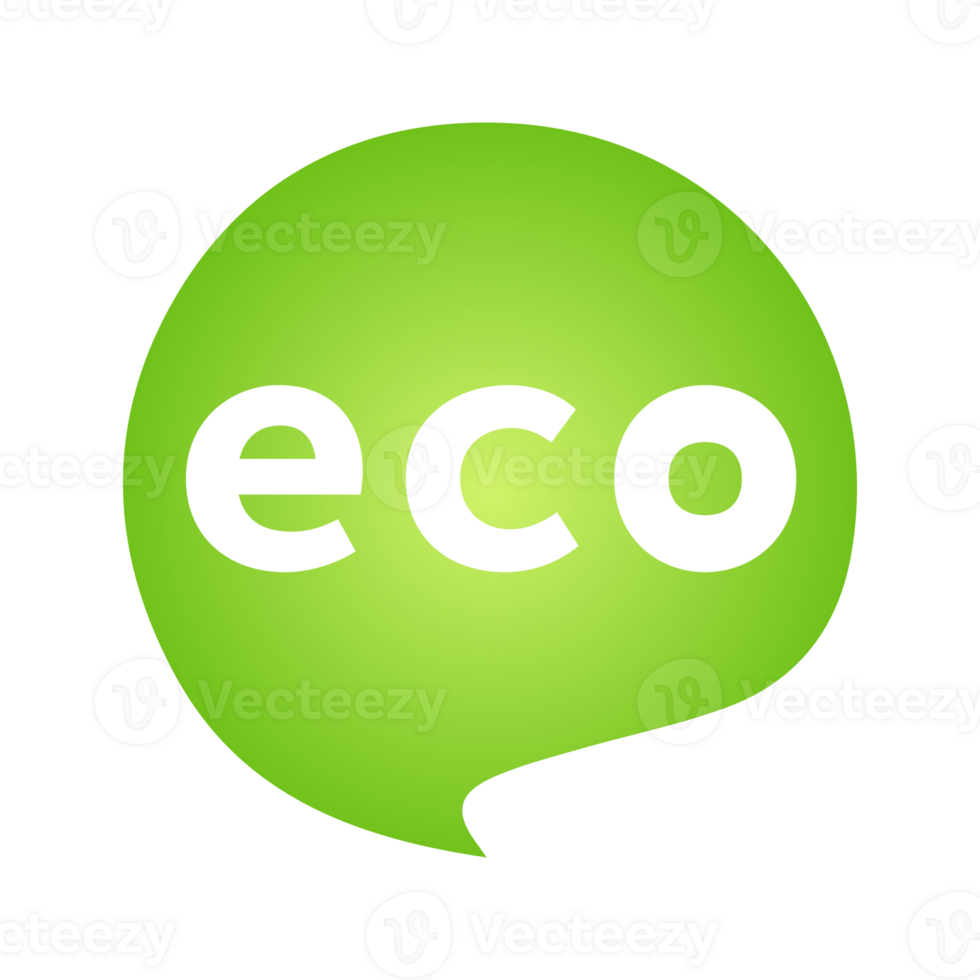 Eco green cloud speech bubble icon Bio nature green eco symbol for web and business png