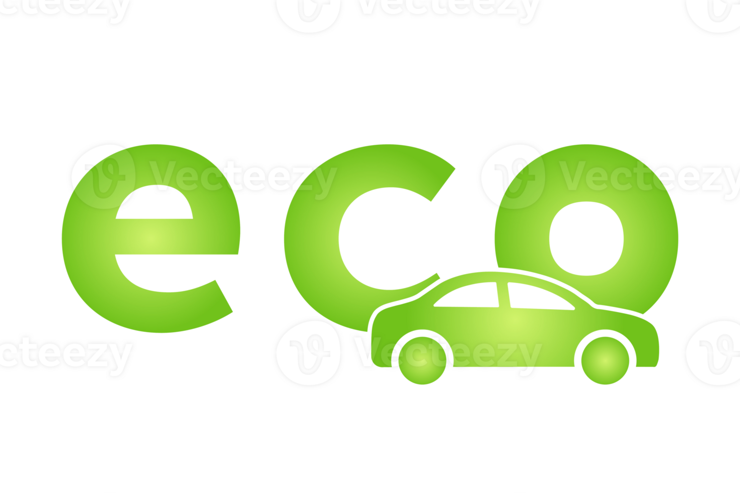 Eco electrocar icon Zero emission vehicle Battery charging station sign png