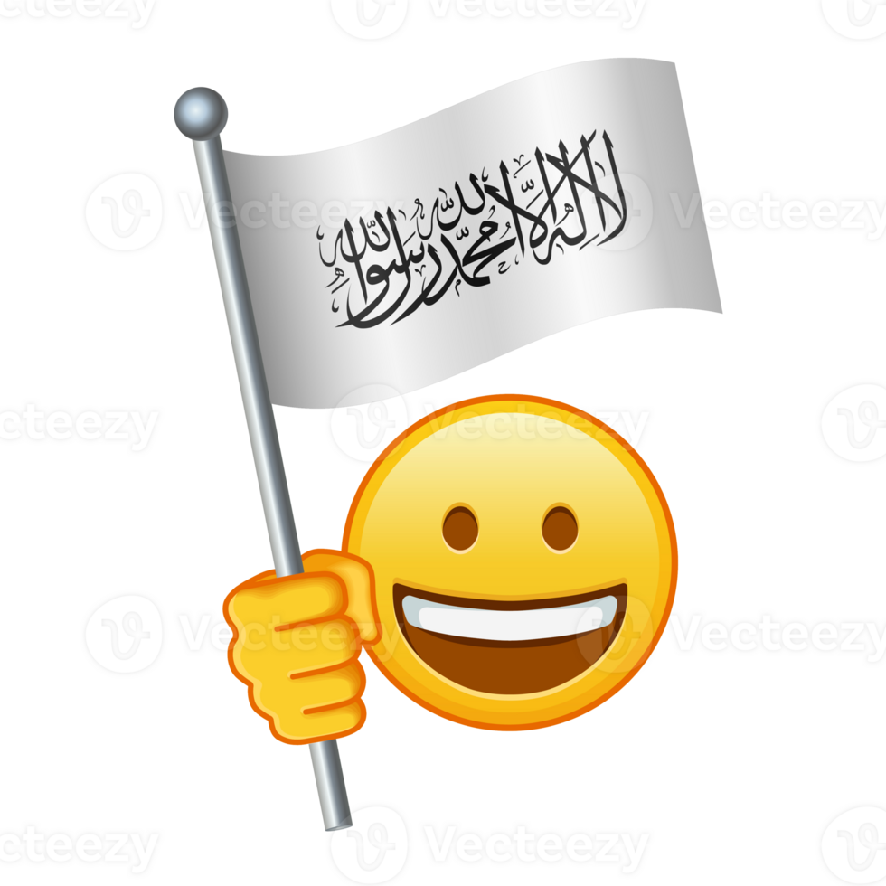 Emoji with Afghanistan flag Large size of yellow emoji smile png