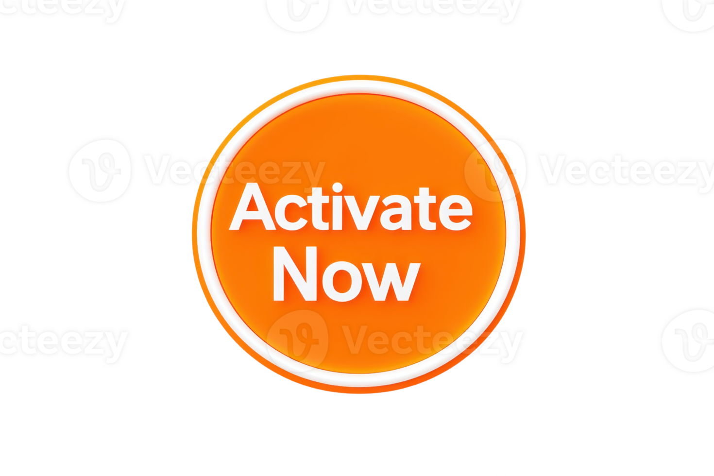 A bright orange circular button with the text Activate Now in bold white letters, designed to capture attention. png
