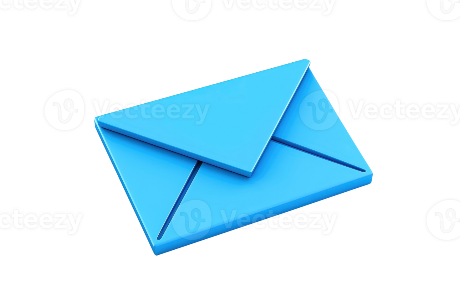 A blue envelope with a pointed flap, symbolizing communication and messages. png