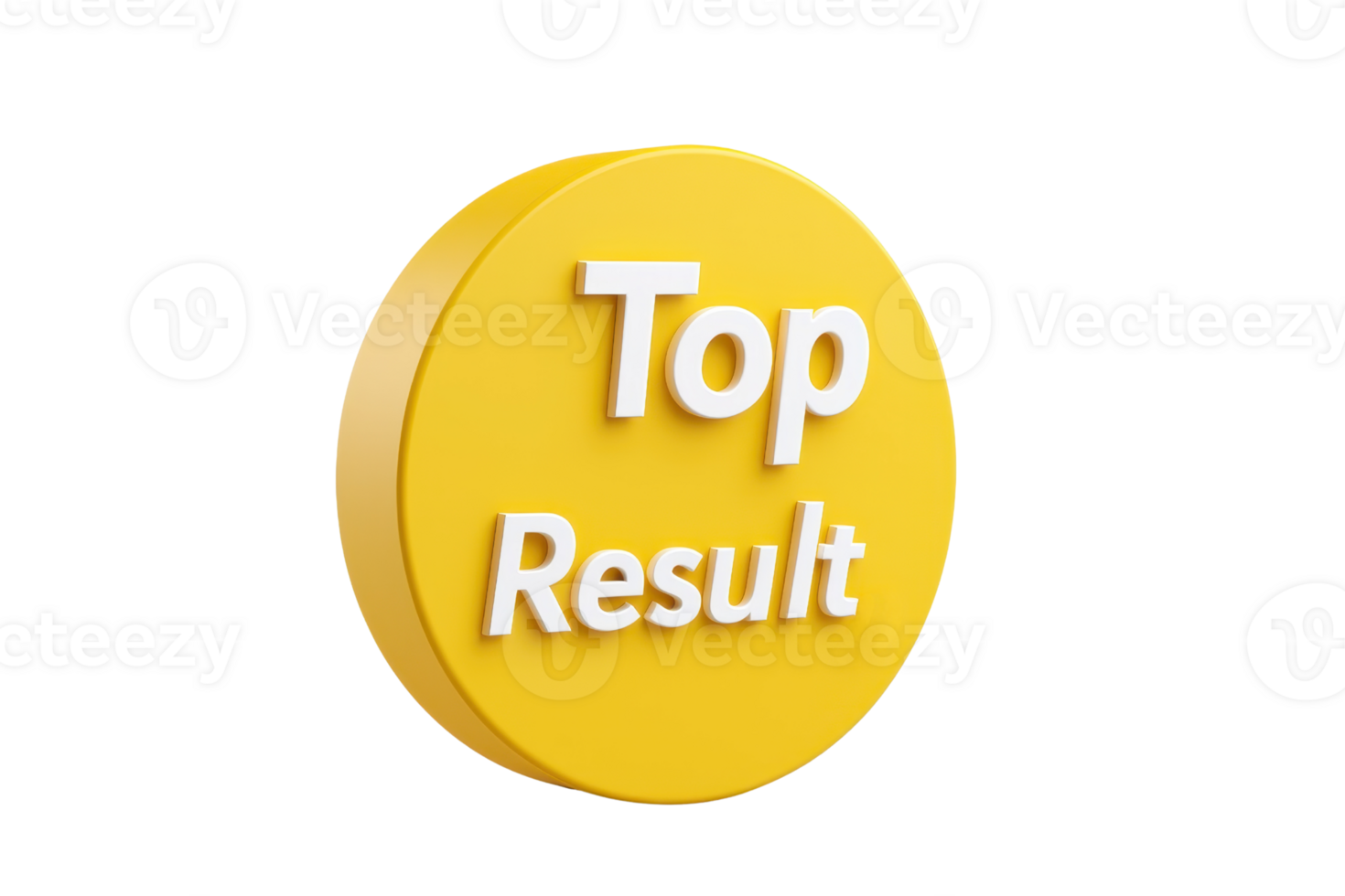 A bright yellow circular badge displaying the words Top Result in bold, white letters. png