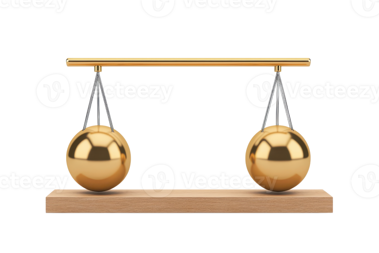 A balanced scale featuring two golden spheres, symbolizing equality and measurement. png