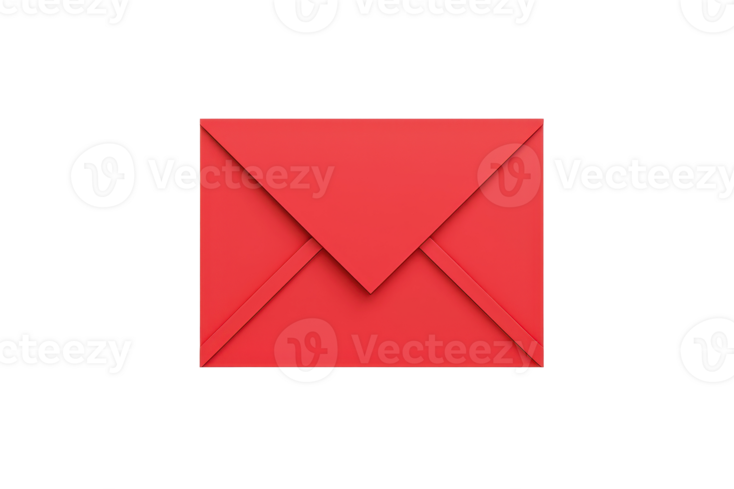 A red envelope featuring a classic design with a pointed flap, symbolizing communication and messages. png