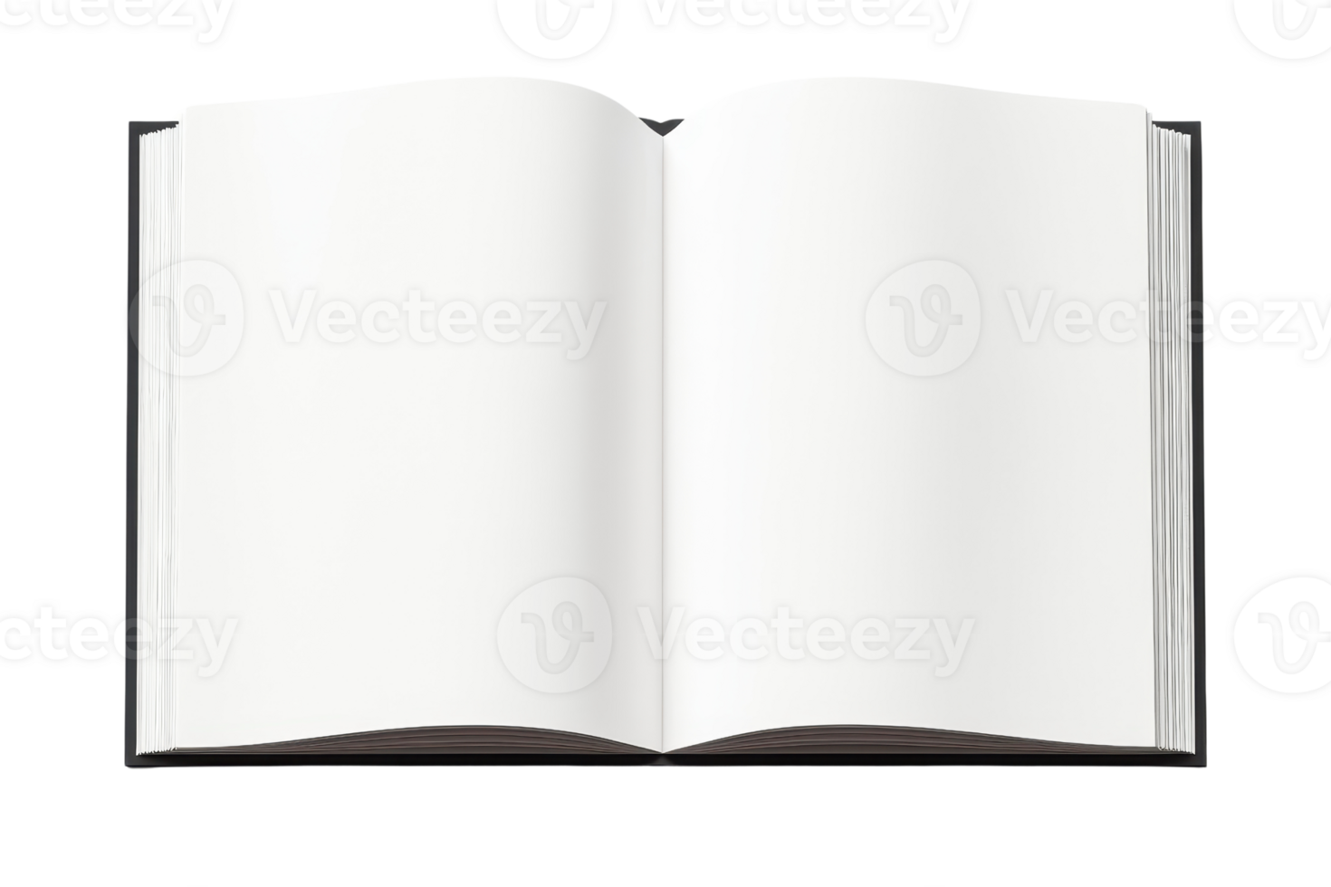 An open book displaying blank pages, inviting creativity and writing. png