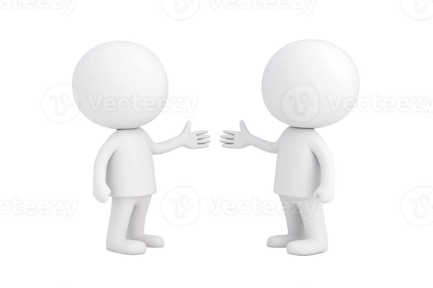 Two stylized figures reaching out to shake hands, symbolizing greeting or agreement. png