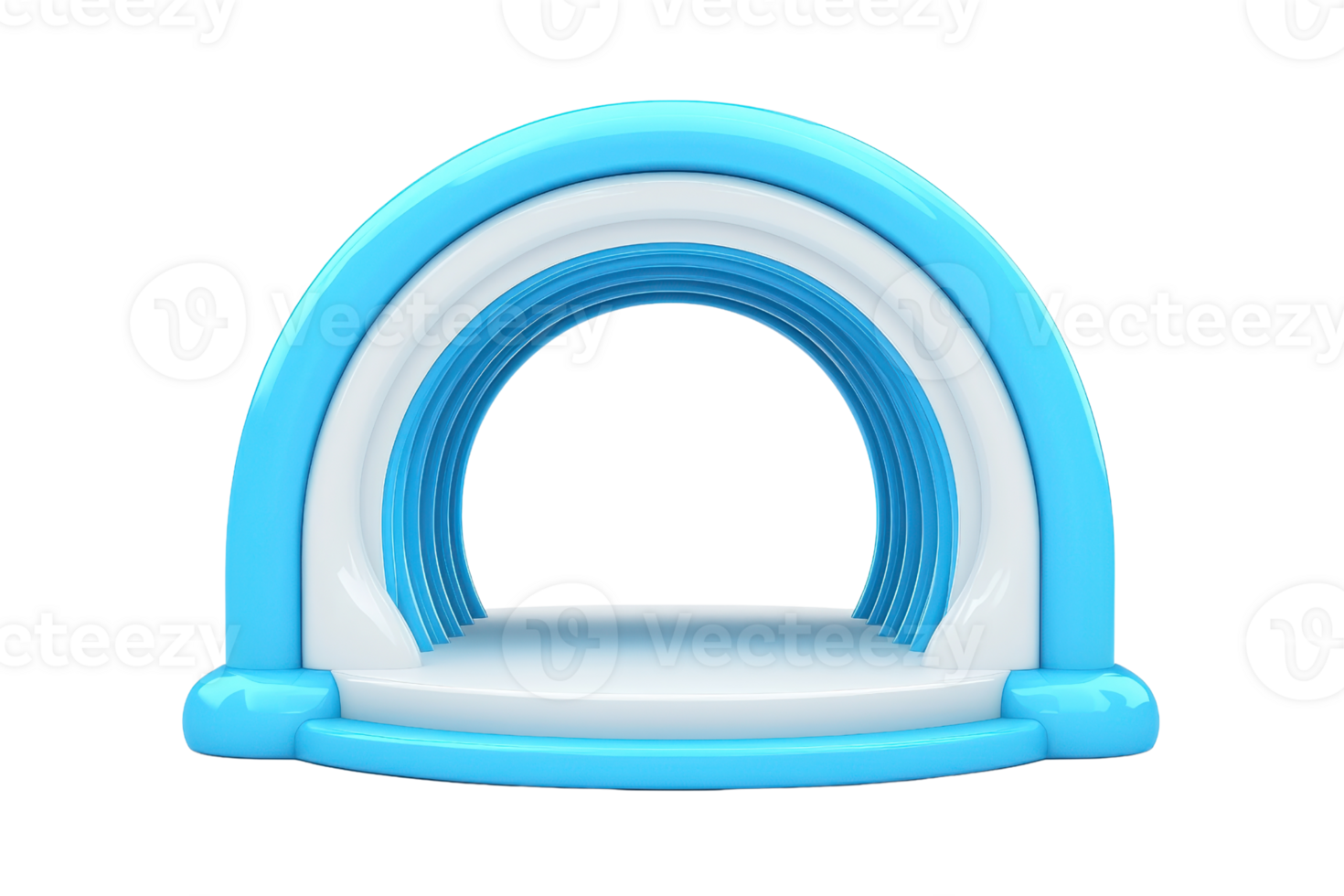 A colorful, dome-shaped toy with concentric rings, designed for playful interaction and exploration. png