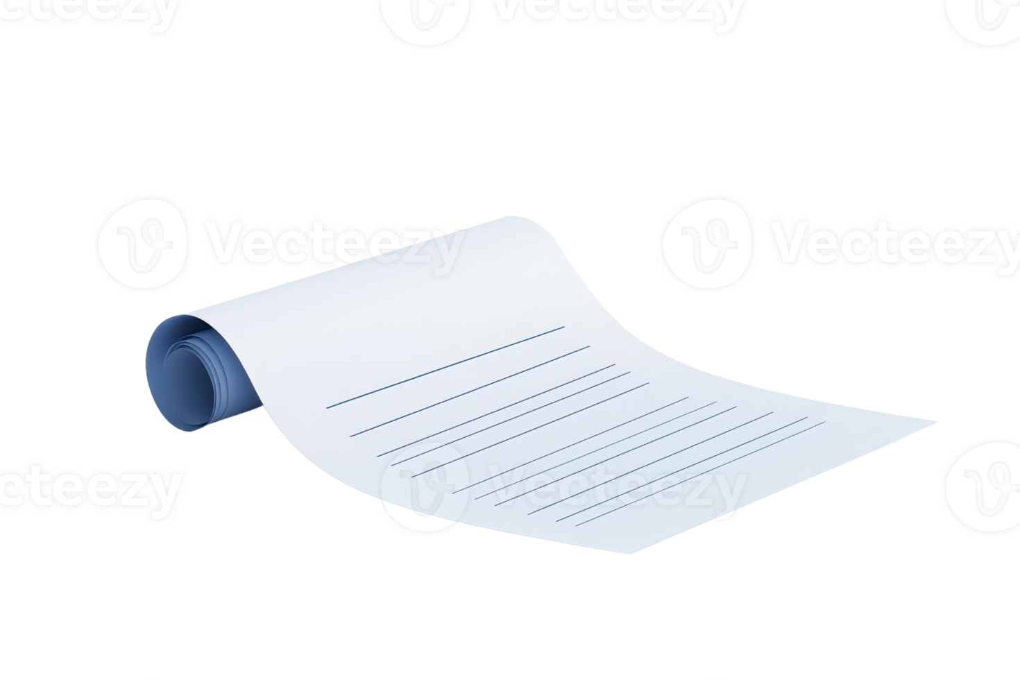 A curled piece of paper with handwritten lines, showcasing a simple design and emphasizing the texture of the paper. png