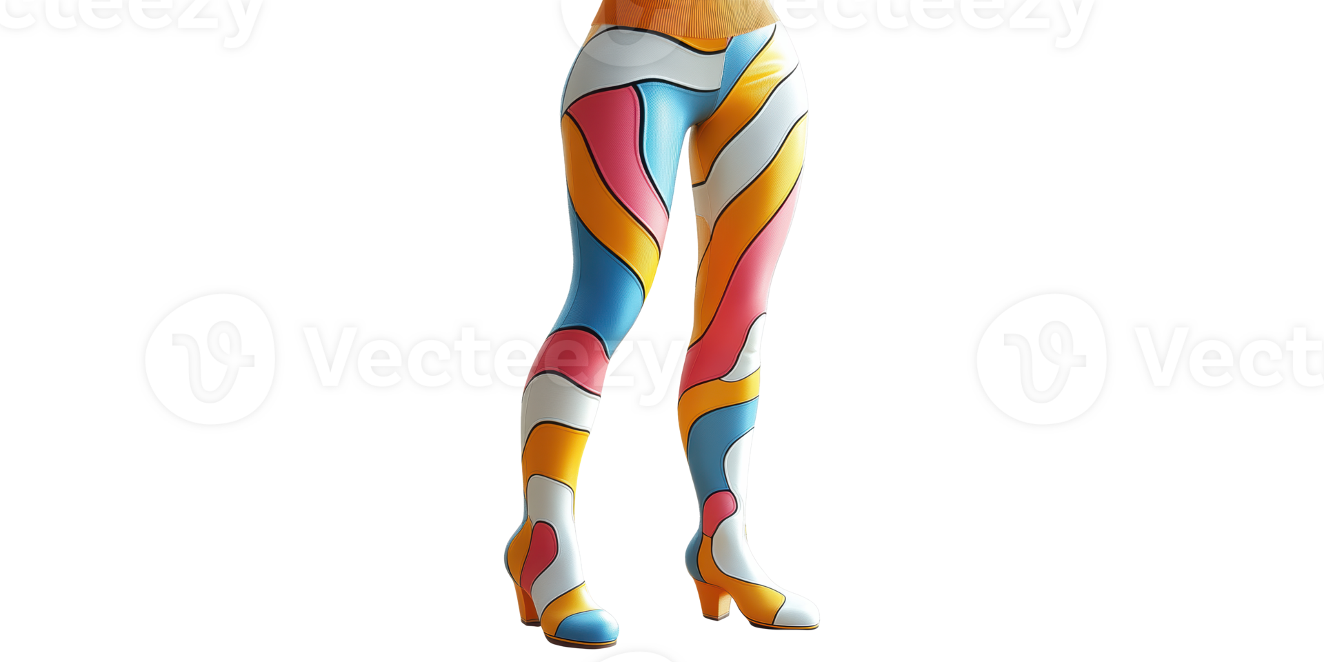 Colorful Patterned Tights Isolated on Transparent Background png