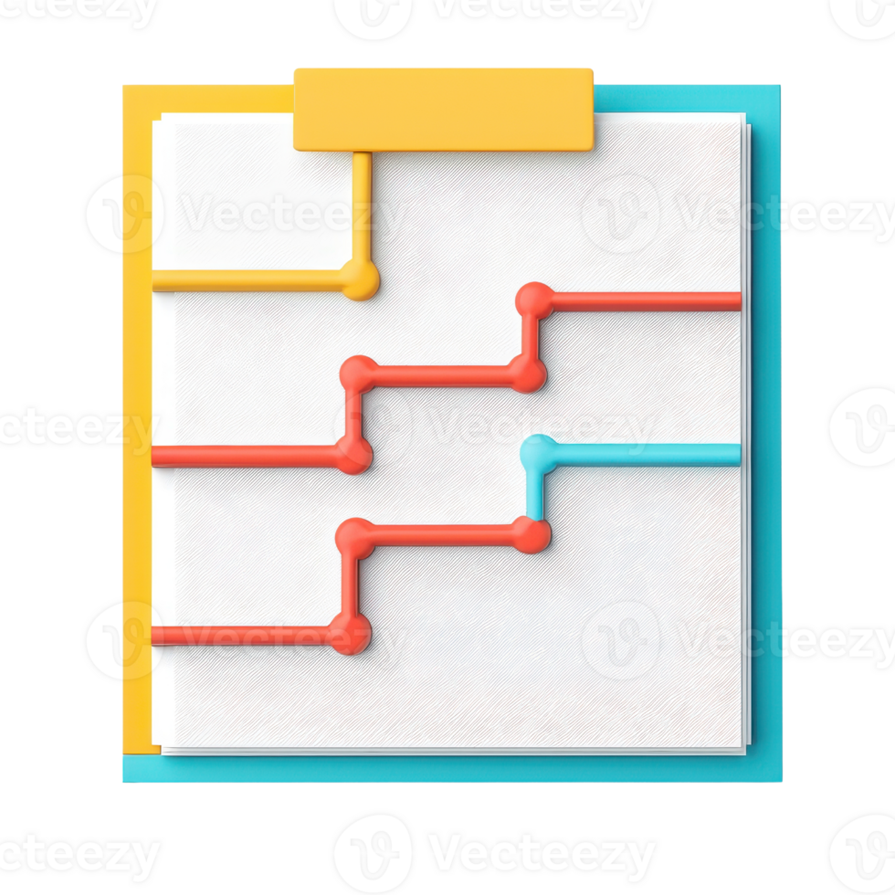 A colorful, abstract design featuring interconnected lines and blocks arranged in a geometric pattern. png