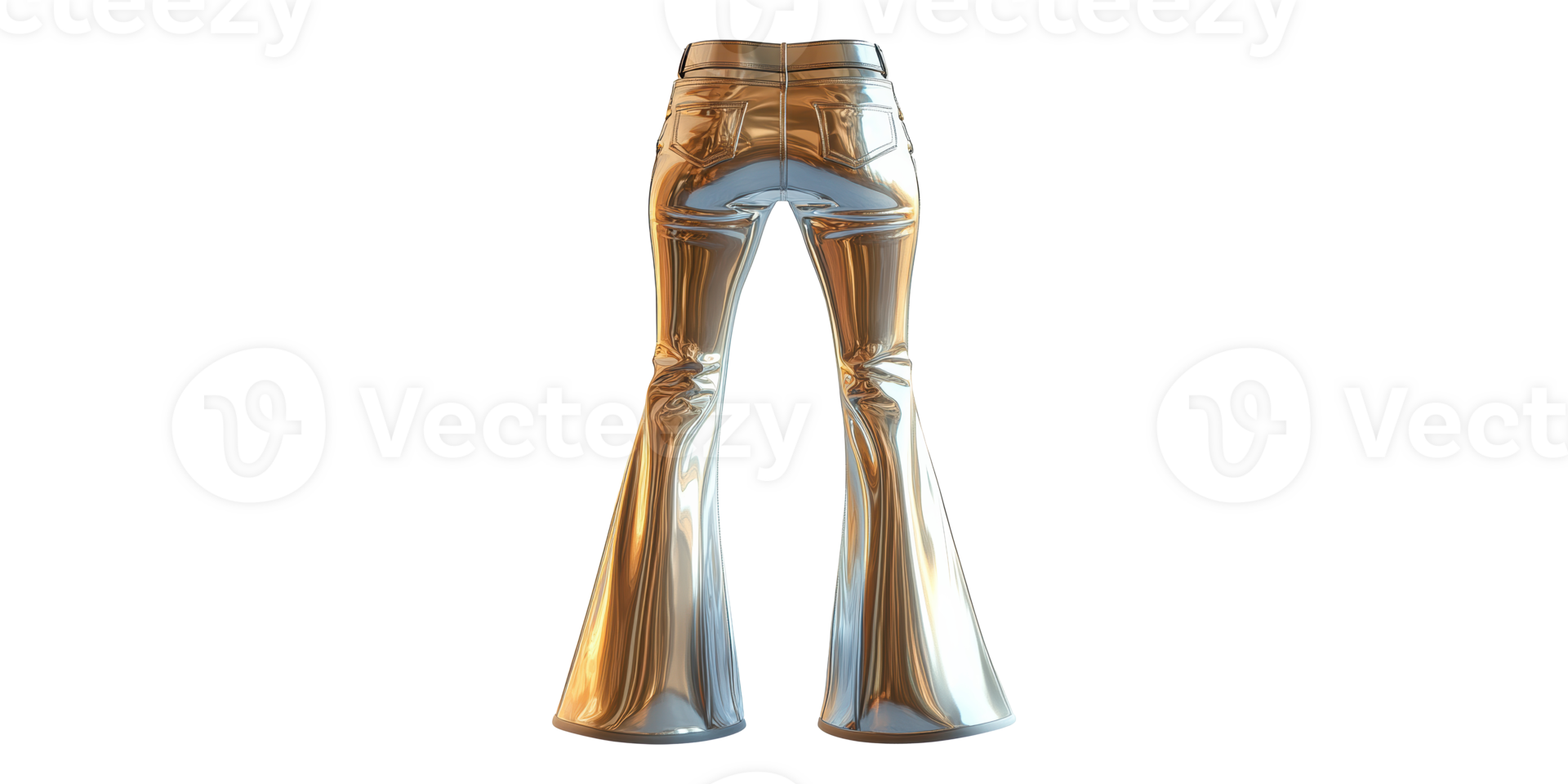 Metallic Flared Pants Isolated on Transparent Background png