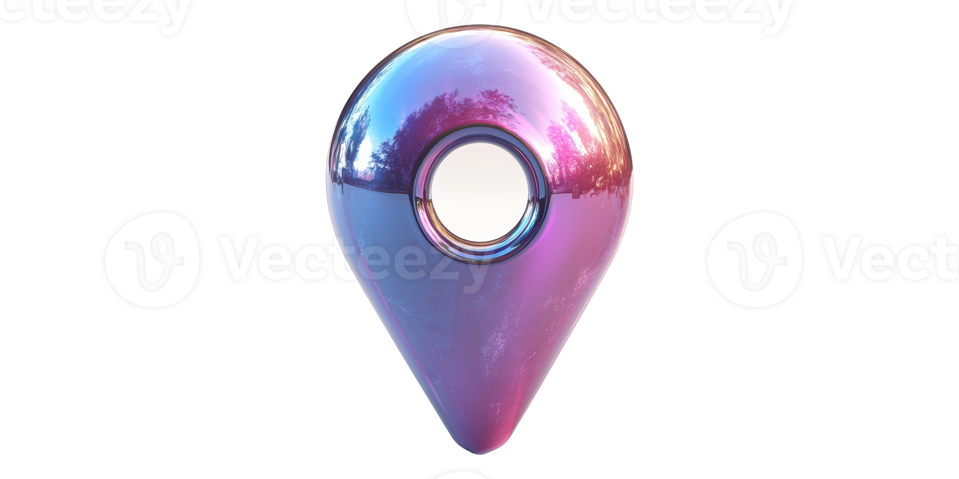 Gradient Pin Icon Isolated on Transparent Background png