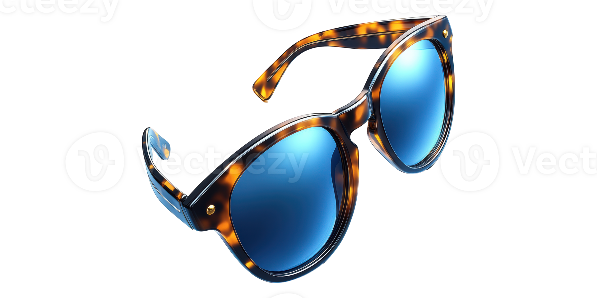 Tortoise Shell Sunglasses Isolated on Transparent Background png