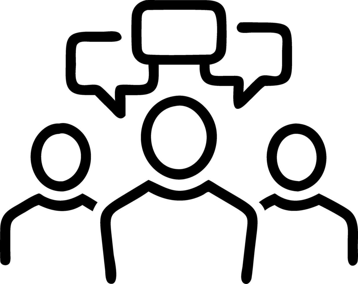 Diverse Group Sharing Ideas vector