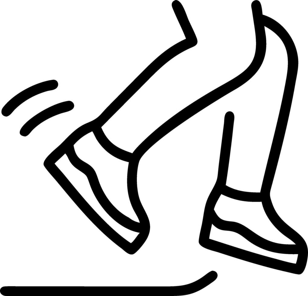 Close up of Feet Landing After a Jump in Parkour vector