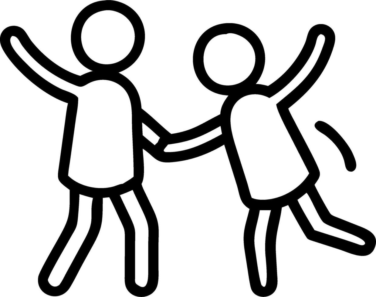 Children Playing Together at School vector
