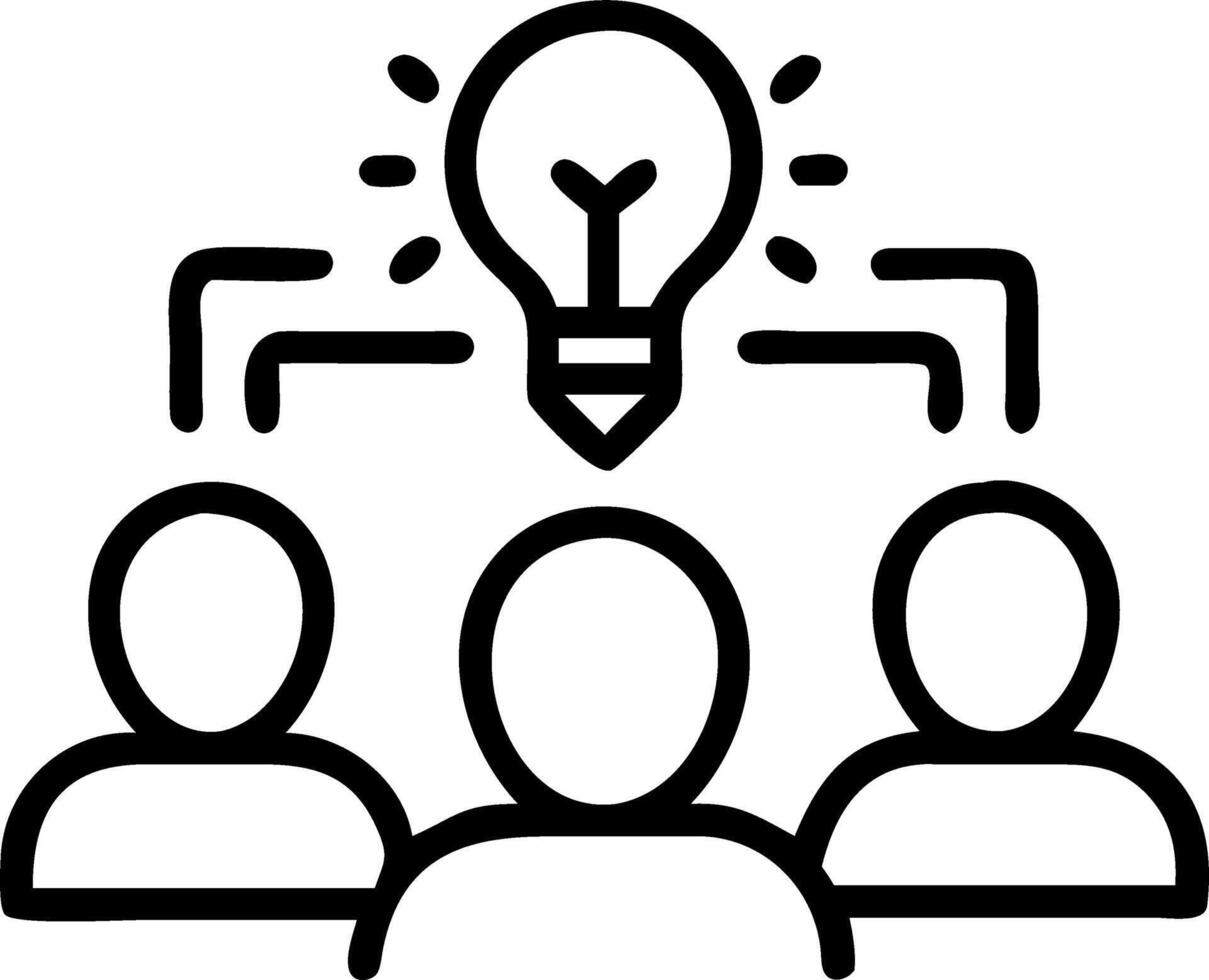 Creative brainstorming session with soft abstract background and copy space vector