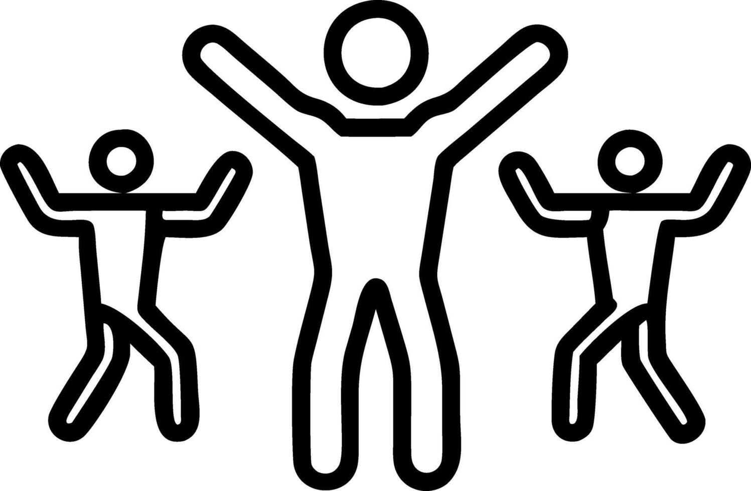 Candid Outdoor Aerobics Class vector