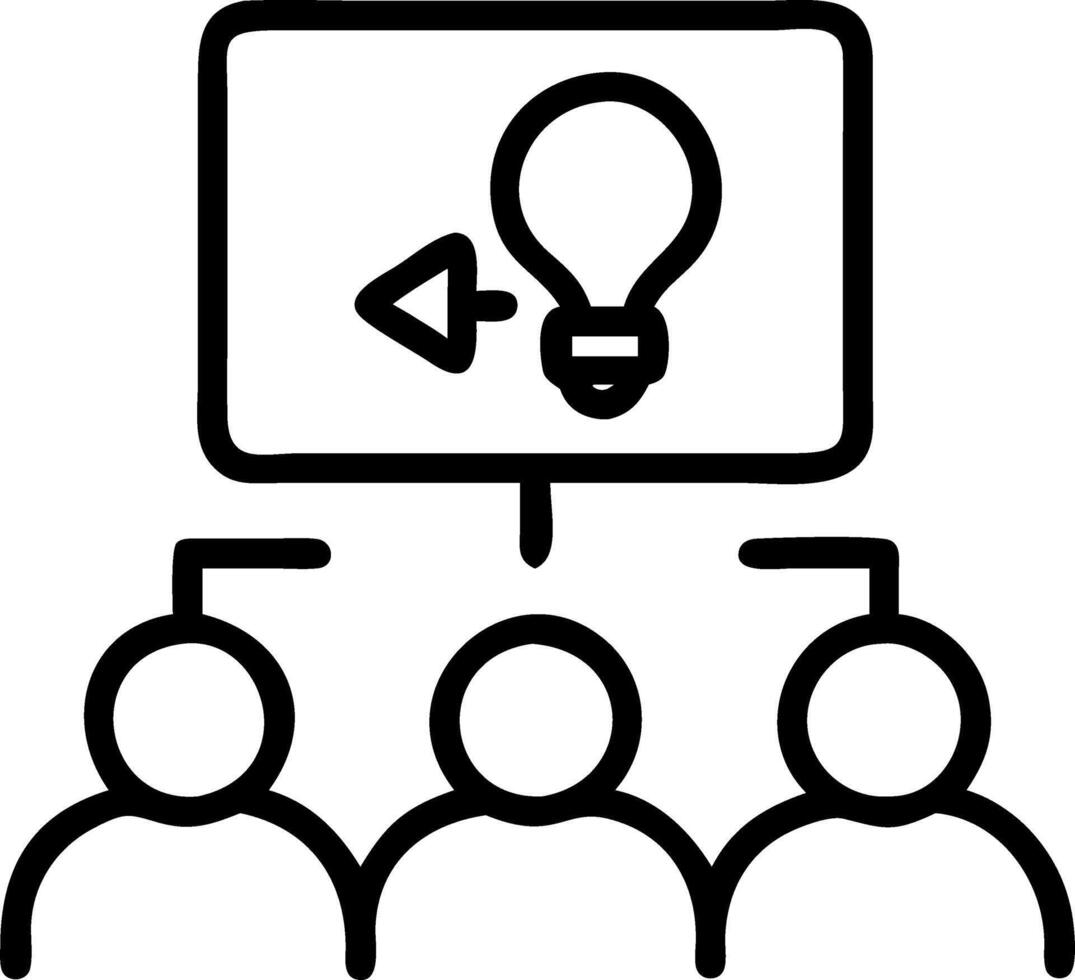 Candid Team Sharing Ideas on a Whiteboard vector