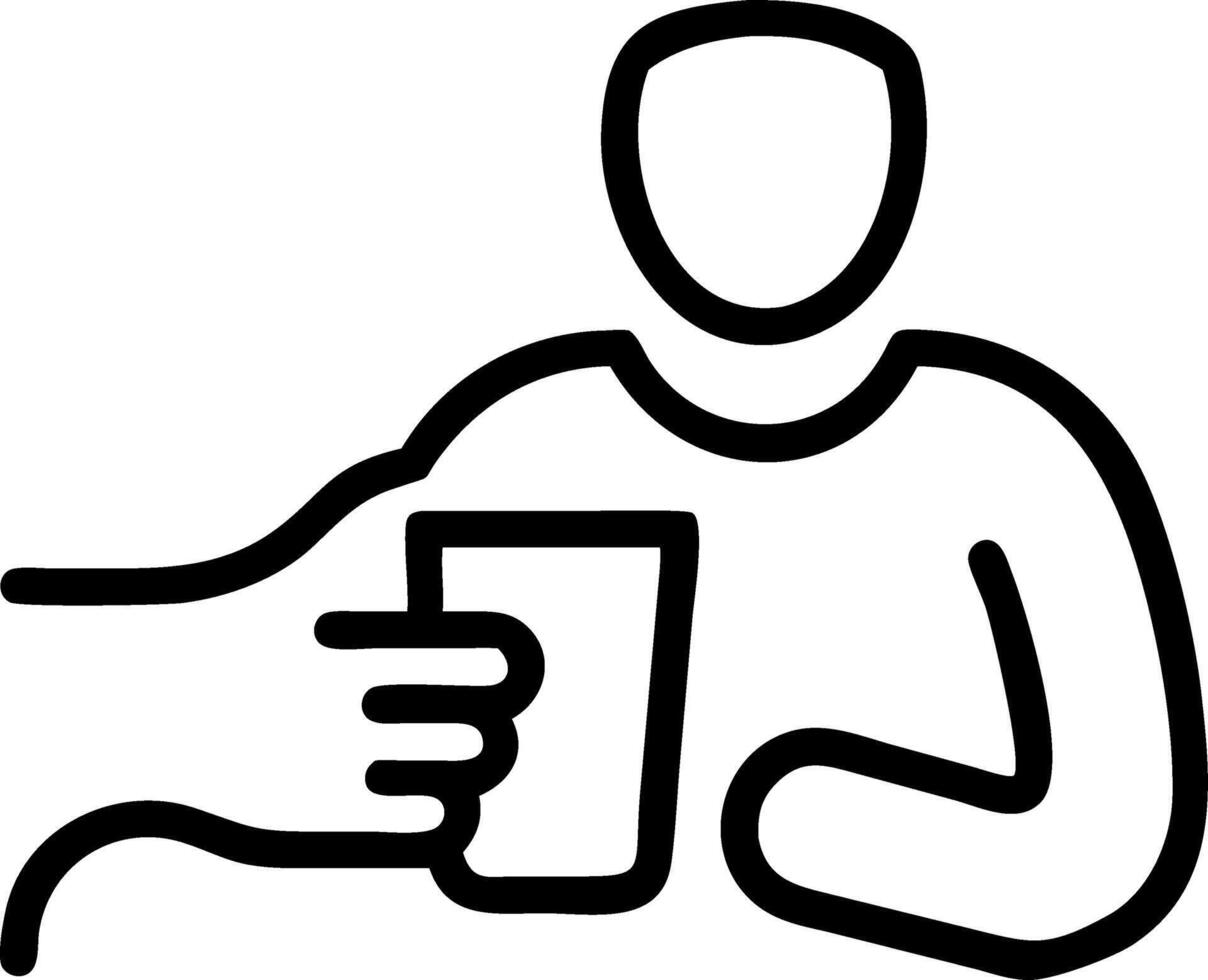 Close up of caregiver holding a glass of water for a patient vector