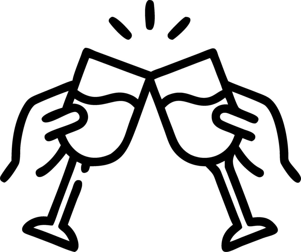 Candid Wedding Toast vector